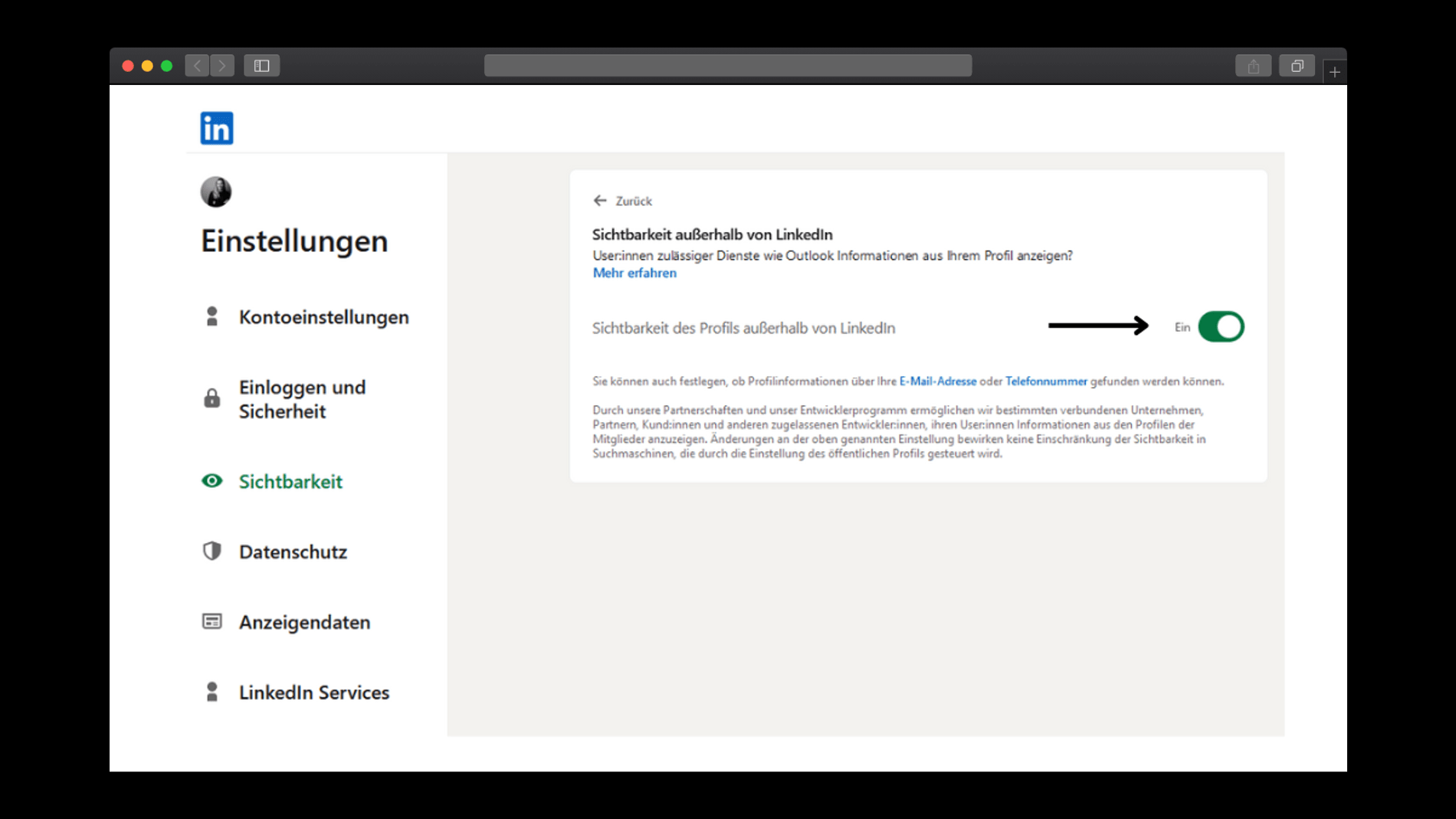 Sichtbarkeit deines Linkedin Profils für Suchmaschinen